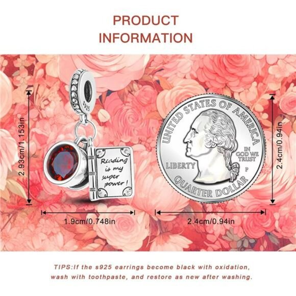 925 sterling silver travel charms airplane passport heart bead fits Pandora brac - Picture 6 of 7